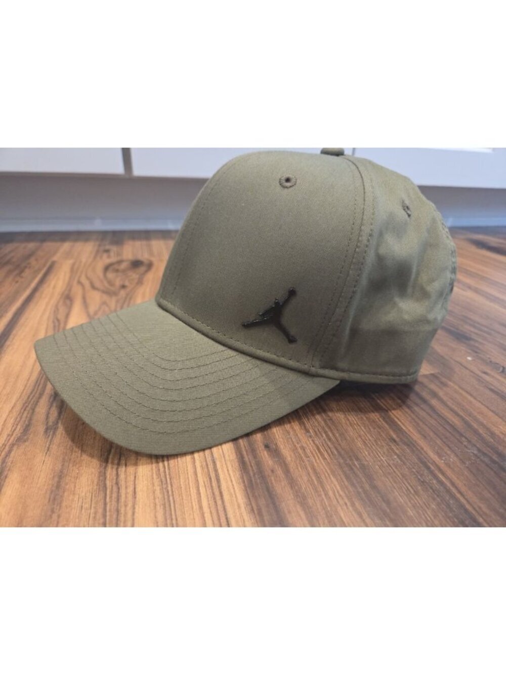 Jordan Jumpman Olive Green Baseball Cap Hat Metal Logo One Size Adjustable